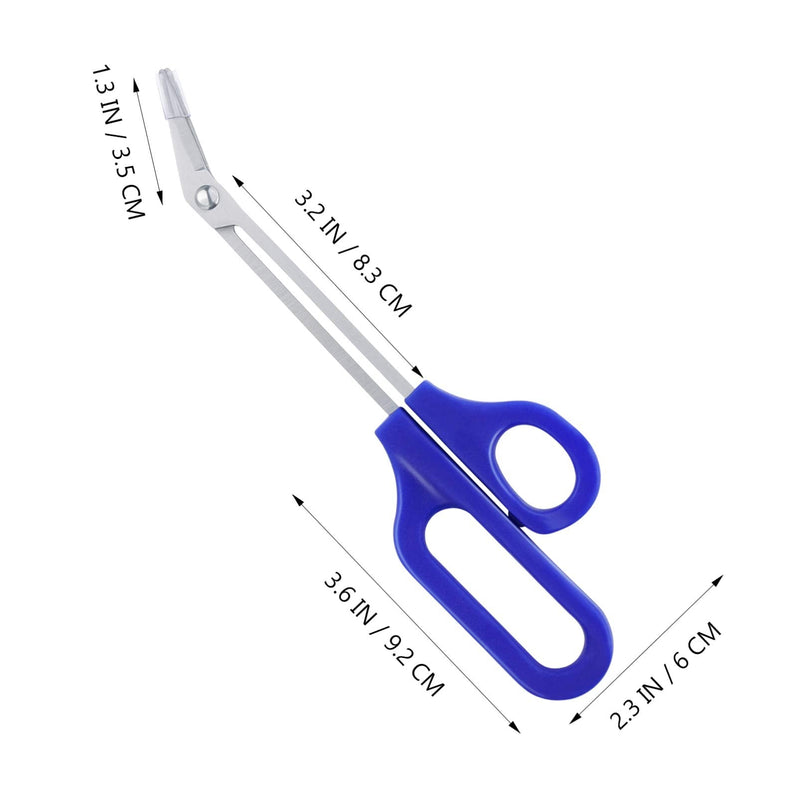 [Australia] - FRCOLOR Long Handle Toenail Scissors,Stainless Steel Nail Scissors Toenail Clippers Elderly Nail Clippers Toenail Scissors Ingrown for Men and Women 