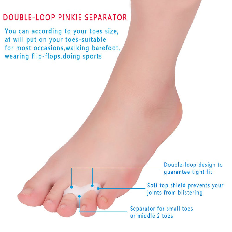 [Australia] - 9Pairs Bunion Corrector & Relief Kit Bunion Valgus Splints Protect Sleeves Toe Separators Corrector Pain Relief Toe Alignment Spreaders Separators Straightener 