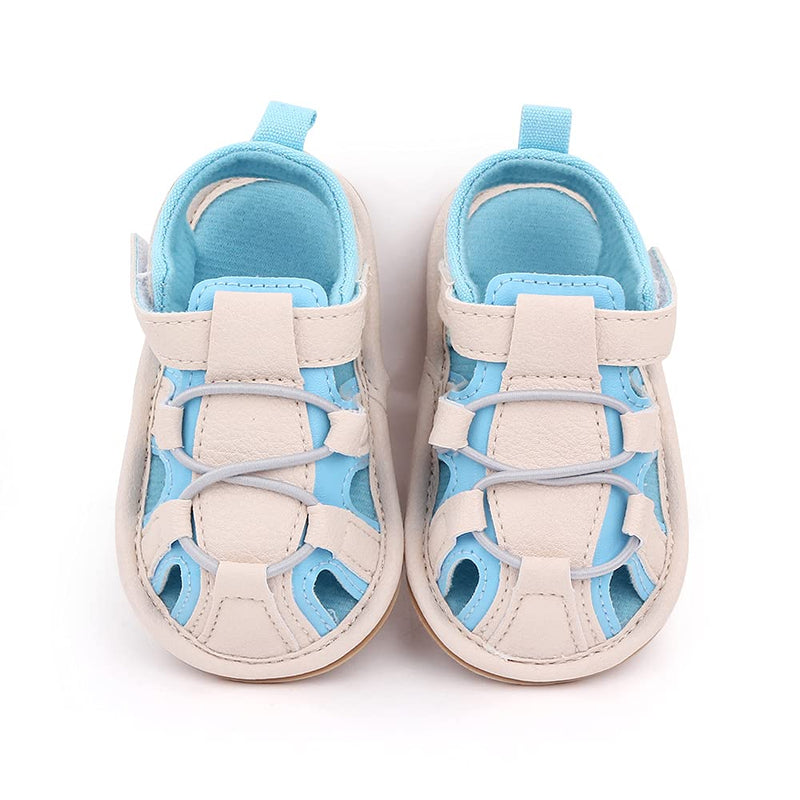 [Australia] - Kenthy Infant Baby Boys Girls Sandals Athletic Anti-slip Soft Sole Newborn Summer Beach Slippers First Walker Crib Shoes 0-6 Months Infant Beige 