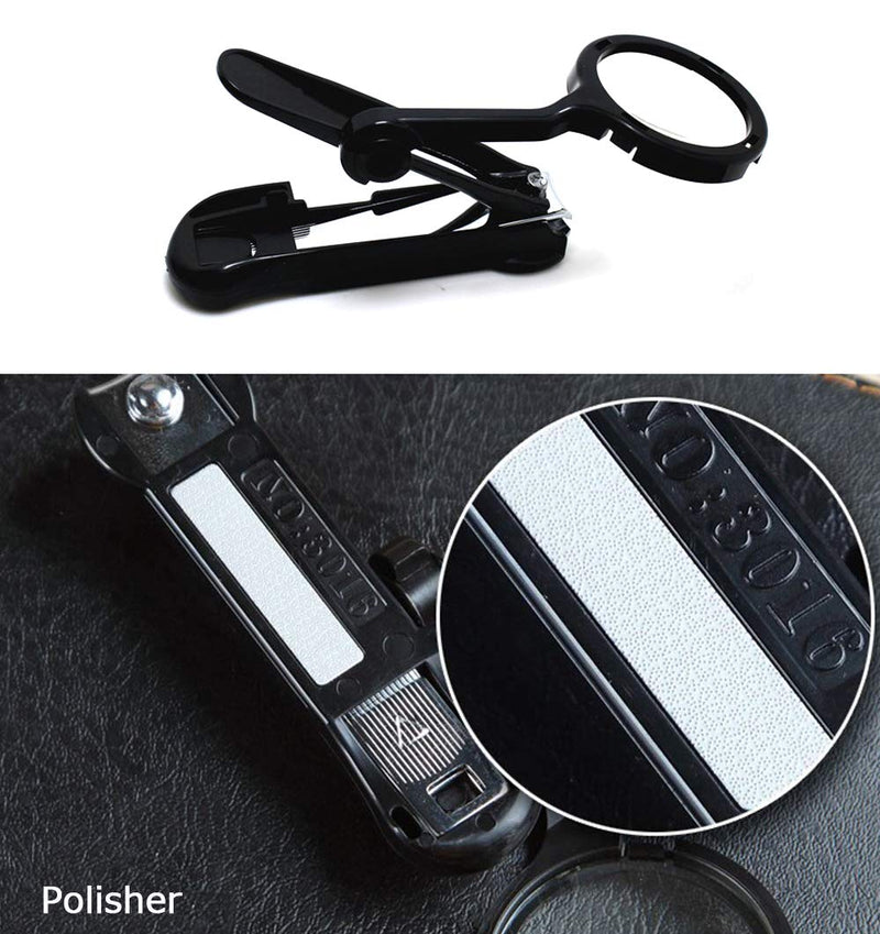 [Australia] - CAREOR Nail Clippers with Magnifying Glass Stainless Steel Fingernails & Toenails Clippers for Elderly，Professional Nail Trimmer Reduce Eye Strain & Easy Grip 