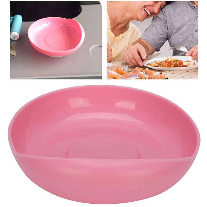 [Australia] - Spill Proof Plate, Red Non Toxic PP + Food Grade Silicone Elderly Care Eating Plate, for Elderly, Disabled, Stroke Patients and Those Unable to Handle Bowls 