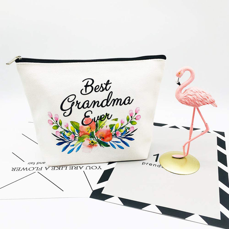 [Australia] - Grandma Gifts Best Grandma Ever Makeup Bag Mother's Day Gifts Grandmother Birthday Gifts Nana Gift for Mom from Granddaughter 