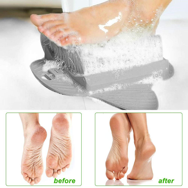 [Australia] - PERFETSELL Shower Foot Scrubber Cleaner Massager Foot Massager Shower Brush with Non-Slip Suction Cups and Soft, Foot Acupressure Massage Mat for Foot Care/Foot Foot Circulation/Reduces Foot Pain 