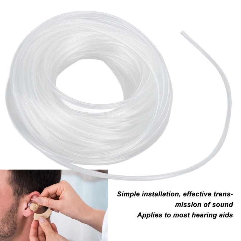 [Australia] - 32.8ft Length Earmold Hearing Aid Tubing Tube, Universal Transparent PVC Hearing Aid Tube for Hearing Aid 
