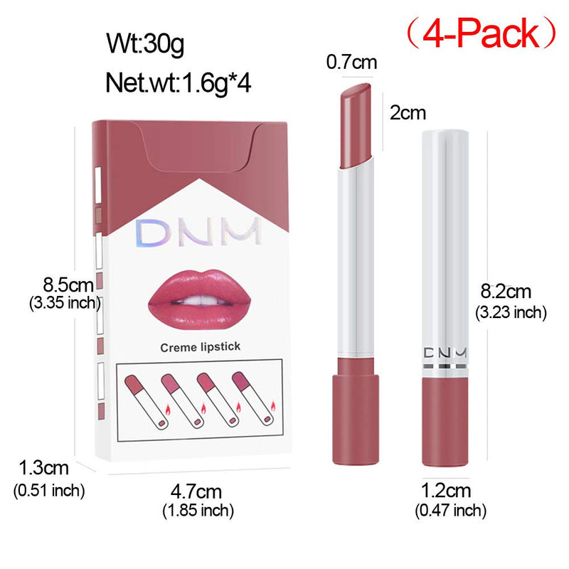 [Australia] - evpct Mini Matte Cigarette Lipstick 4 Pack Set Kit, DNM 4 Colors Litte Smoke Tube Lipstick Matte Creme Moisturizing Velvet Lipstick,Long Lasting Waterproof Easy To Color Women Makeup Cosmetic (Set03) Set03 