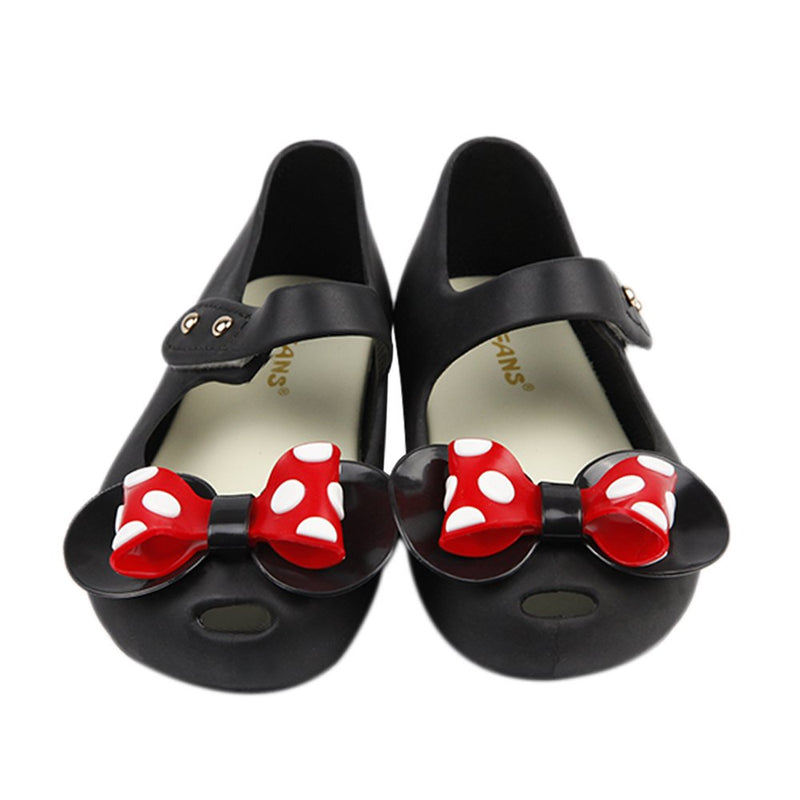 [Australia] - iFANS Girls Sweet Dot Bow Princess Sandals Shoes Mary Jane Flats for Toddler/Little Kid 9 Narrow Toddler Black 