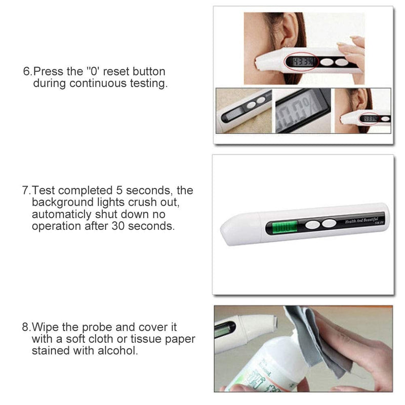 [Australia] - Skin Moisture Tester, Digital LCD Skin Face Moisture Oil Analyzer Face Skin Sensor Tester Oil Det 