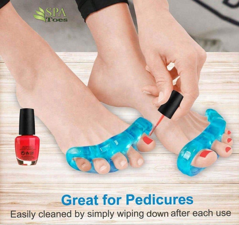 [Australia] - Toe Separators Stretchers Straighteners & Dividers for Correcting Overlapping Toes, Bunions, Hammer Toe, Corns, Pedicures SPA Toes - Orthopedic - Soft Gel Spacers - Cleansing Alcohol Pad 