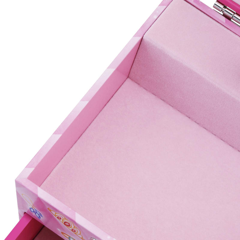 [Australia] - Kids Musical Jewelry Box for Girls with Drawer and Jewelry Set with Cute Princess Theme - Beautiful Dreamer Tune Pink 