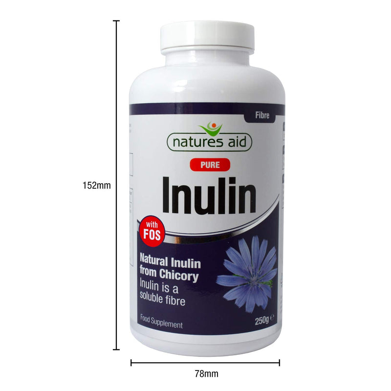 [Australia] - Natures Aid Inulin Powder, 250 g (from Chicory Root, 100% Natural with FOS, High Fibre, Low Calorie, Prebiotic, Vegan Society Approved, Made in the UK) 