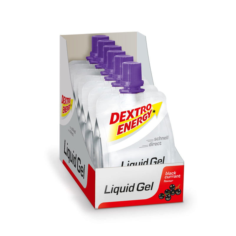 [Australia] - Dextro Energy Energy Gel | 6 Pack | High Carb Gel | Liquid Burst of Energy | Non-Sticky | for Running or Cycling | Energy Gel Blackcurrant | Vegan 