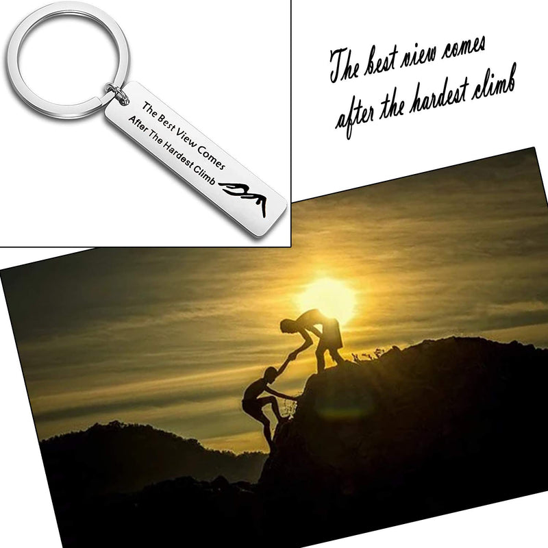 [Australia] - MYOSPARK Adventure Gift Mountains Keychain Hiker Jewelry Outdoors Gift Motivational Jewelry Climb Keychain 