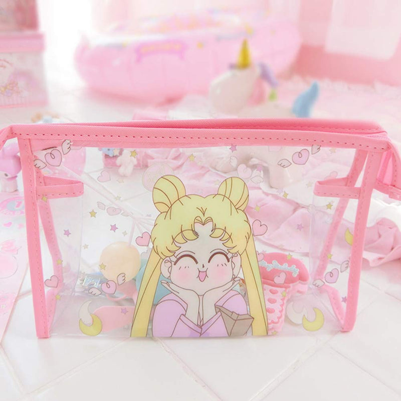 [Australia] - Toiletry Bag, Cosmetic Bag Sailor Moon Clear Waterproof Makeup Bag Travel Storage Bag Gift for Girls Women (Toiletry Bag-8.86inch) Toiletry Bag-8.86inch 