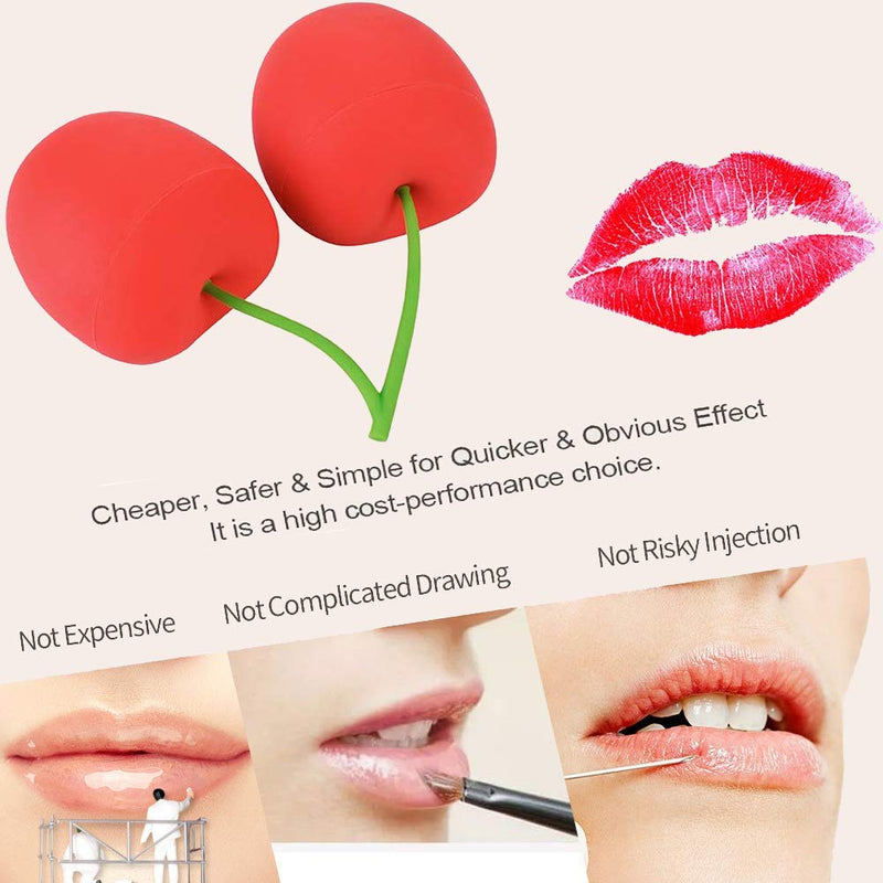 [Australia] - Lip Plumper Device Beauty Pump Quick Lip Plumper Enhancer Bigger Mouth Lip Plumping Device Cherry 