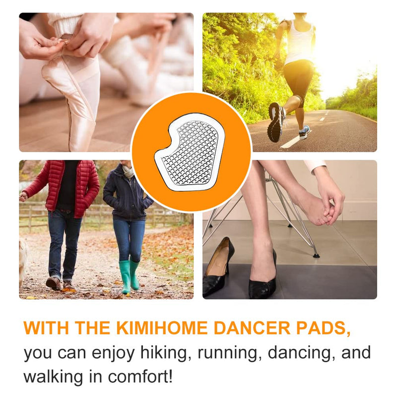 [Australia] - Kimihome Sesamoiditis Pads, 8 Pieces of Gel Metatarsal Cushions, Ball of Foot Cushion Protect and Relieve Metatarsal, Sesamoid, Ball of Foot Pain - 4 Pairs 