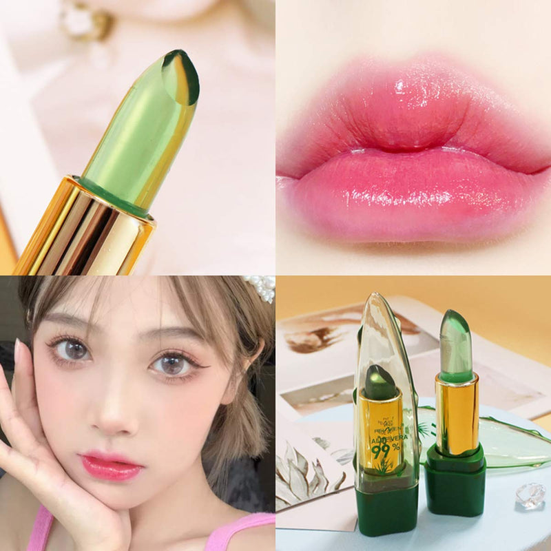 [Australia] - Amazfly 2 Pcs Aloe Vera Lipstick, Clear Jelly Lipsticks, Magic Temperature Color Change Lipstick Lip Blam Moisturizing Long Lasting Lip Makeup (2Pcs) 2Pcs 