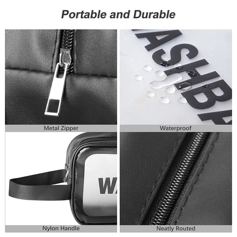 [Australia] - Clear Toiletries Bag, Clear Makeup Bags Waterproof Travel Toiletries Bag PVC Travel Wash Bag Portable for Women Men(M) M 