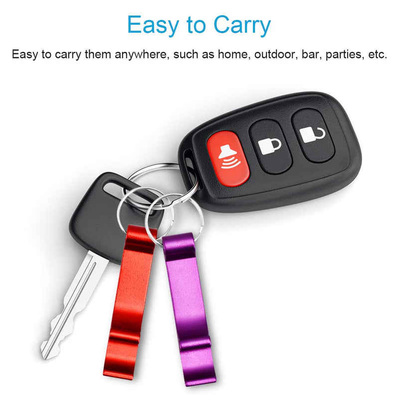 [Australia] - 6PCS Colorful Mcyye Beer Bottle Openers, Premium Metal Keychain Bottle Opener, Beverage Bottle Opener for Men, Women, Small and Practical, Easy to Carry, Open the Lids of Beer Bottle Easily 