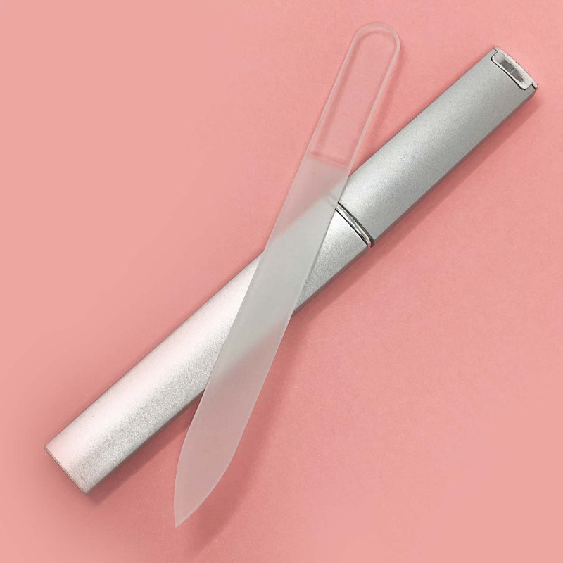 [Australia] - Glass Nail Files for Natural Nails by Bona Fide Beauty - Crystal Nail Filer Made in Czech Republic Clear 