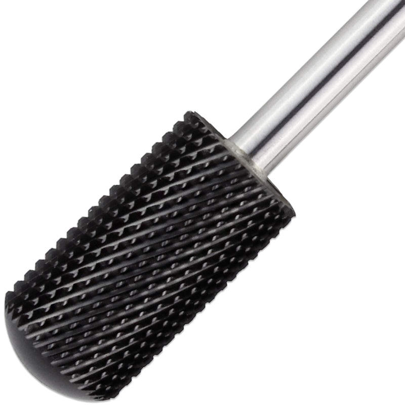 [Australia] - USA Pana 3/32" Safety Nail Carbide - Smooth Round Top Large Barrel Head for Electric Dremel Drill Machine - Grit Size: (5XC to Extra Fine) (Medium, Large Barrel - DLC Black) Medium 