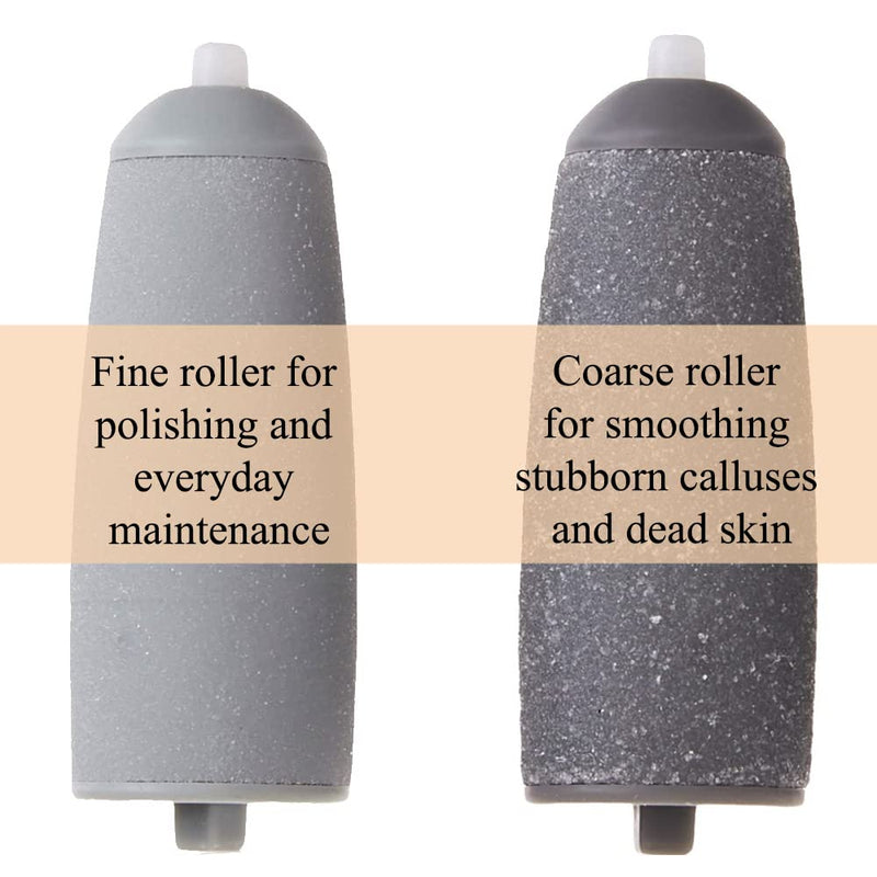 [Australia] - P4L 6 Pcs Pedicures Replacement Heads for Flawless Pedi Electric Tool Foot File,Pedi Replacement Roller Head fit Finishing Touch Flawless Pedi as seen on TV (3 Coarse & 3 Fine), Grey, 6 Pack 6 Pack/P4L 