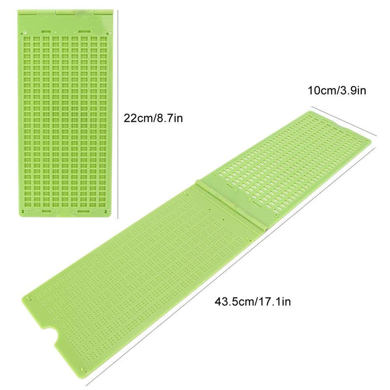 [Australia] - Yencoly Braille Store Business Card Slate, Portable Plastic 9 Lines 30 Cells Braille Writing Slate and Stylus Braille Learning Tool Accessory Assorted Tactile Bump Dots for The Blind 