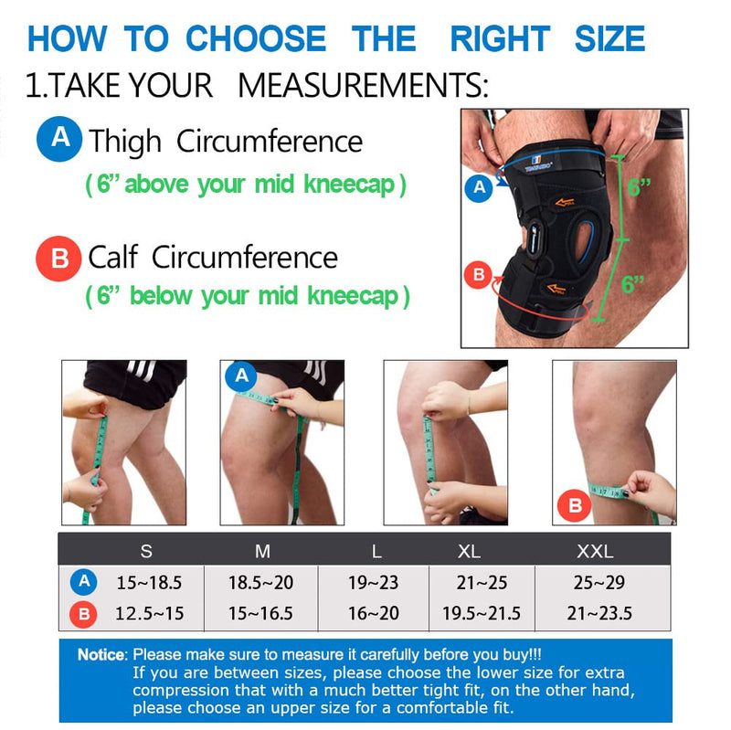 [Australia] - Hinged Knee Brace,GEl Patella Support with Removable Dual Side Stabilizers,Knee Support for Meniscus Tear,Relieves ACL,Arthritis( L ) Black L fit Upper 19-23"/Lower 16-20" 