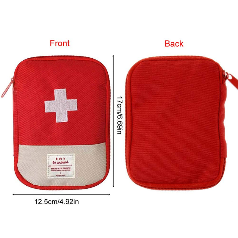 [Australia] - EQLEF Mini First Aid Kit Bag, Portable Medicine Storage Bag Drug Packing Bag For Outdoor Travel (Red) 