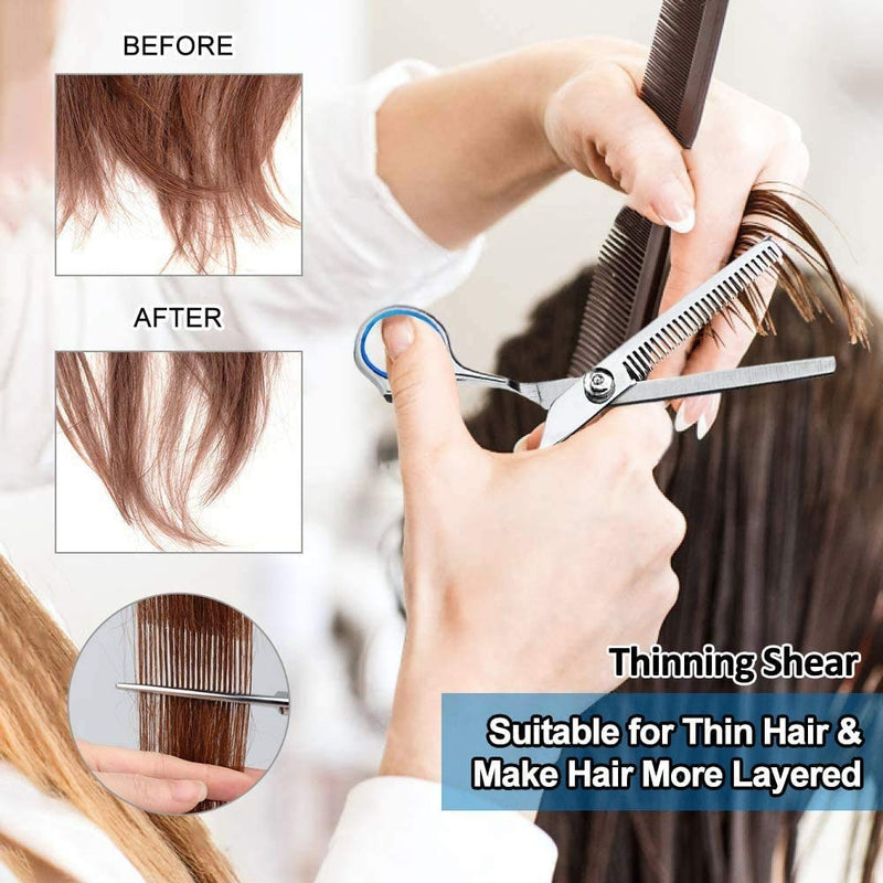 [Australia] - Bubuxy Hair Scissors, Premium Hairdressing Scissors, Professional Hair Cutting Kits Thinning Shears Hairdressing Set 