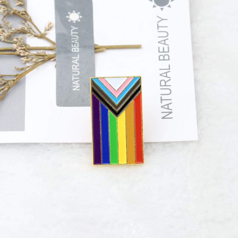 [Australia] - WSNANG Progress Pride Flag LGBTQ Transgender Flag Enamel Pin Gay Lesbian Pride LGBT Gift LGBTQ Pin 