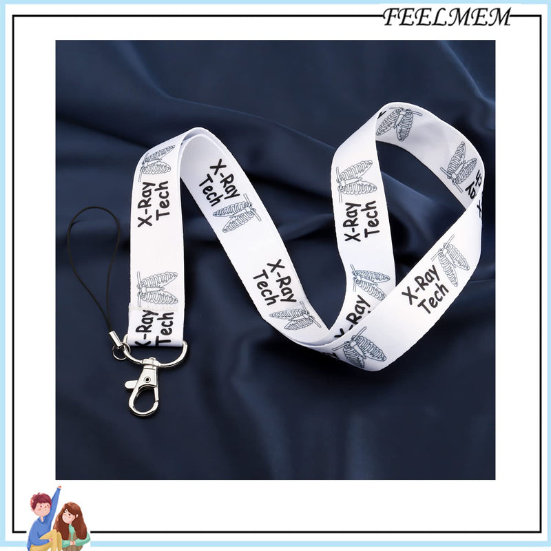 [Australia] - FEELMEM Radiology Tech Jewelry X-Ray Tech Lanyard Key Chain ID Card Holder Clip Medical Ultrasound Tech Gifts Radiologist Gift for X Ray Technician Radiographer 