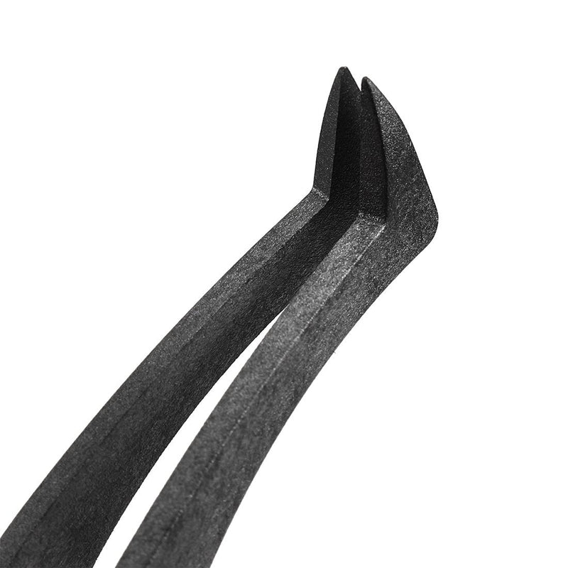 [Australia] - sourcingmap Plastic Anti-Static Tweezers, Precision Curved Tip for Jewelry Craft DIY Beauty Electronics Repair Tool Black 10 Pcs 