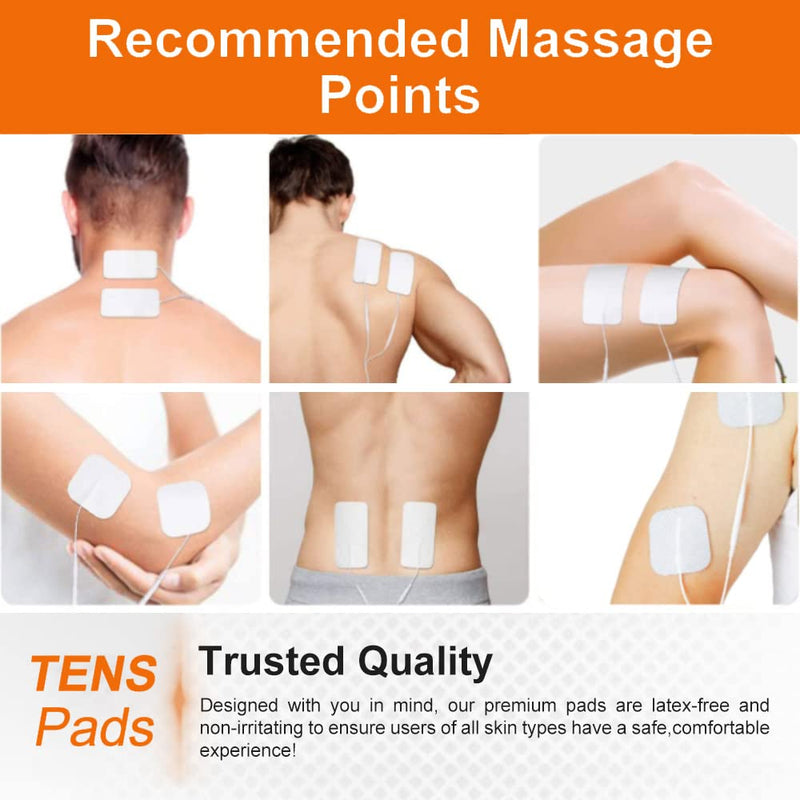 [Australia] - 10PCS TENS Unit Replacement Pads 2x4, Reusable TENS Electrode Pads with Upgraded Self-Stick Performance for Electrotherapy, Compatible with AUVON TENS, TENS 7000 