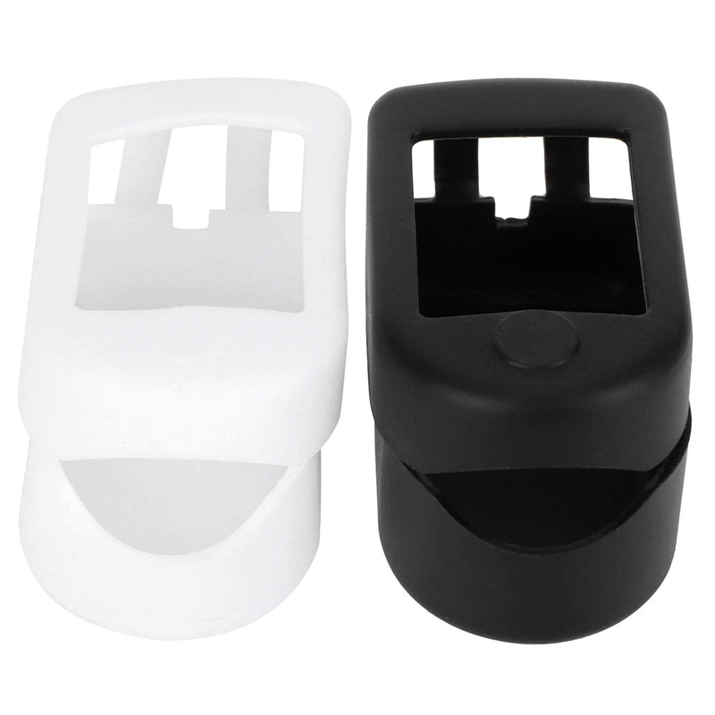 [Australia] - Fybida Oximeter Case Fingertip Pulse Cover Oximeter Silicone Protector wear‑Resistant Home for Travel House(Black+White) Black+white 