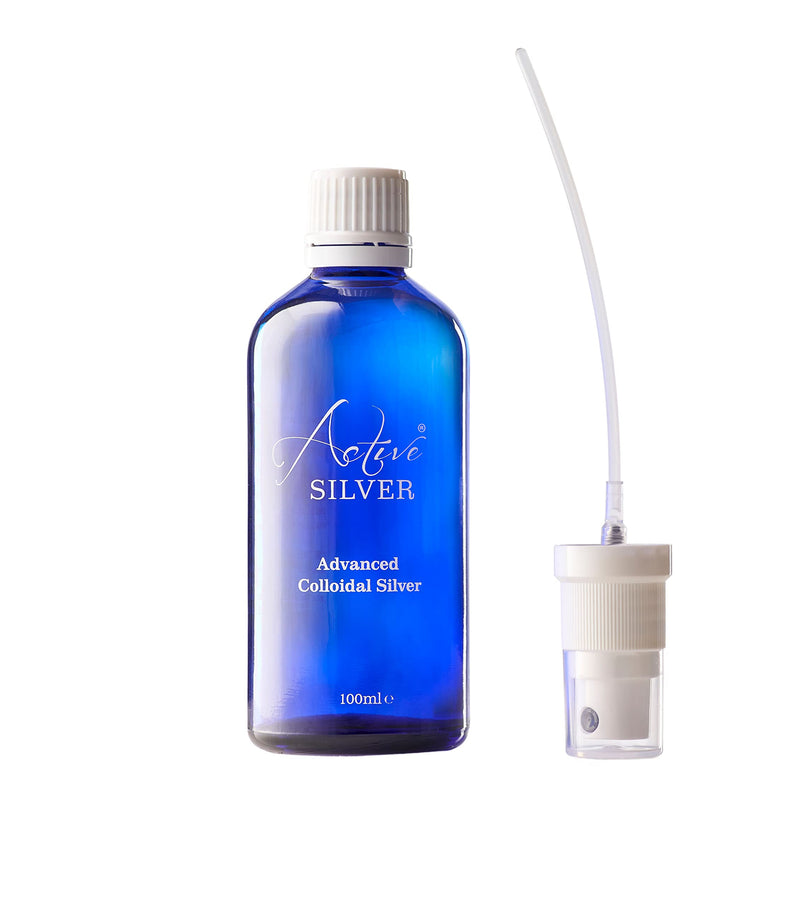 [Australia] - Active Silver Colloidal Silver Spray - 100ml Bottle with Atomiser, Small Particle Size for Better Application, 10ppm Premium Quality UK Colloidal Silver, Compact & Travel-Sized 100 ml (Pack of 1) 
