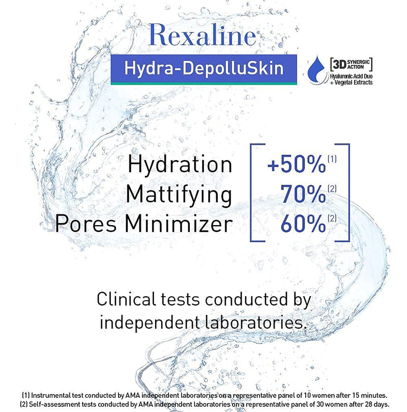 [Australia] - Rexaline - Hydra-DepolluSkin - Depolluting Protecting Gel-Cream - Moisturizing face care - Anti pollution cream gel with moringa - Anti aging gel with Hyaluronic Acid - Cruelty Free - 50 ml 