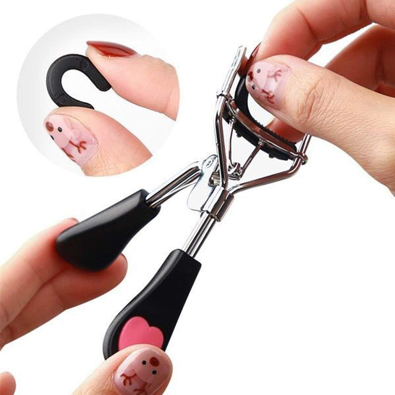 [Australia] - Eyelash Curler Stainless Steel with Brush Mascara Muffle False Eyelashes Accessory Best Professional Tool for Lashes Curls Pinkiou 