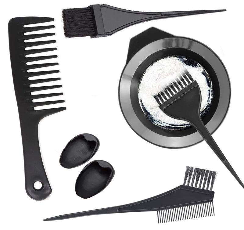 [Australia] - Hair Colouring Tools, KEAIDUO 7pcs Hair Dyeing Tool Set, Hair Colour Brush and Bowl Set, DIY Salon Hair Tinting Bowl, Dye Brush, Ear Cover, Wide Tooth Comb 