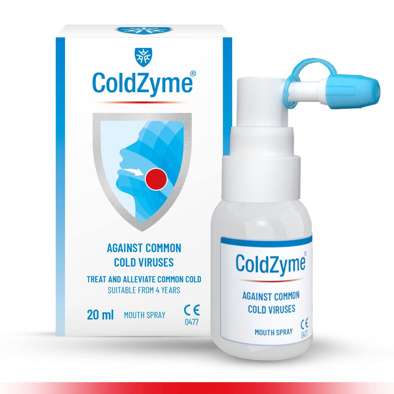 [Australia] - (Pack of 2) ColdZyme Mouth & Throat Spray (Not Nasal Spray) - Cold Virus Treatment & Symptom Relief - Use at First Signs of a Cold - Menthol Flavour 20ml 