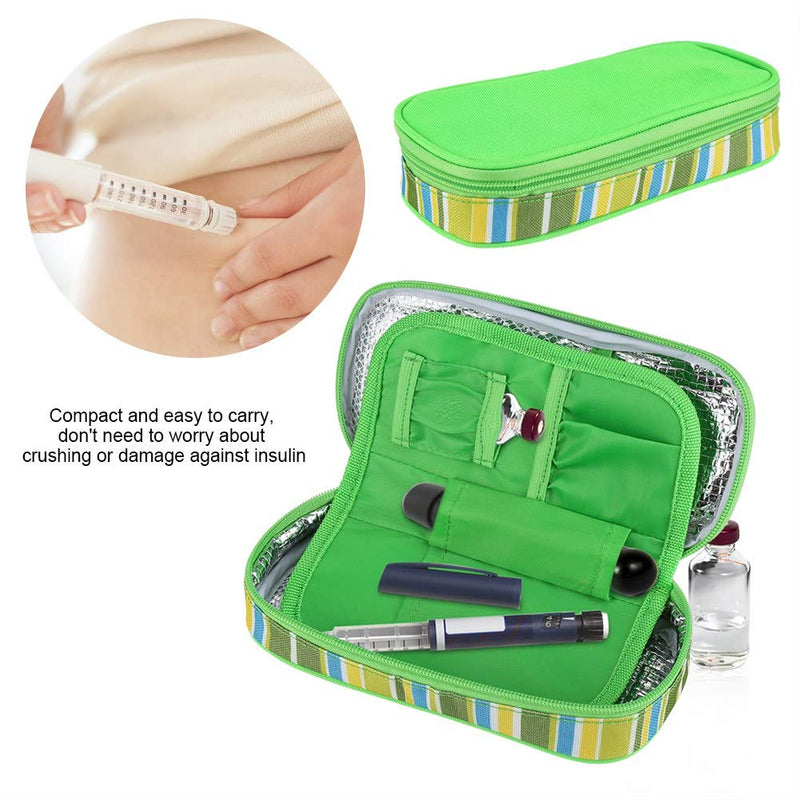 [Australia] - Portable Insulin Cooler Bag Diabetic Medical Organizer Insulation Cooling Travel Case, Green 