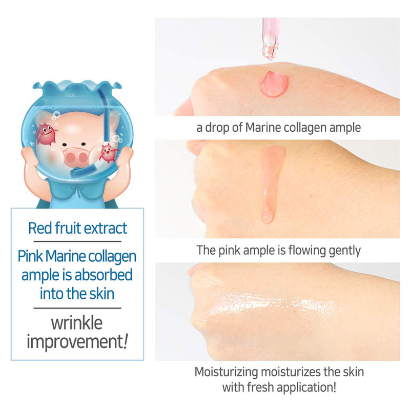[Australia] - Elizavecca Marine Collagen Ample - Functionality for Improvement of Wrinkles and Contains Marine Collagen Extracts/Collagen serum/Collagen essence/water serum before and after 