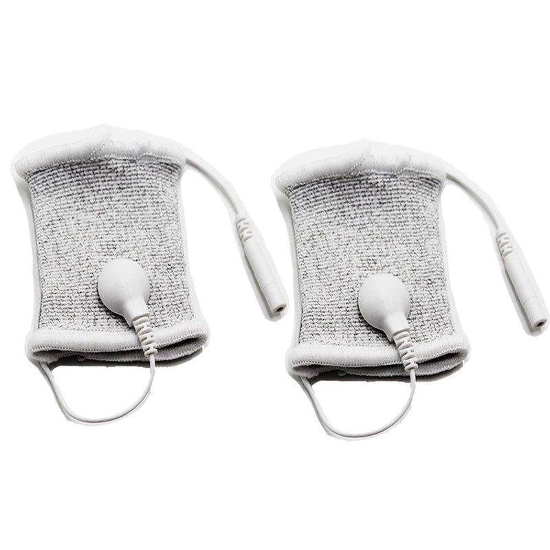 [Australia] - TCFAFA E-stim Adjustable Fabric Silver Thread Conductive Loop Accessories for Tens Stim Finger Massager Accessories 