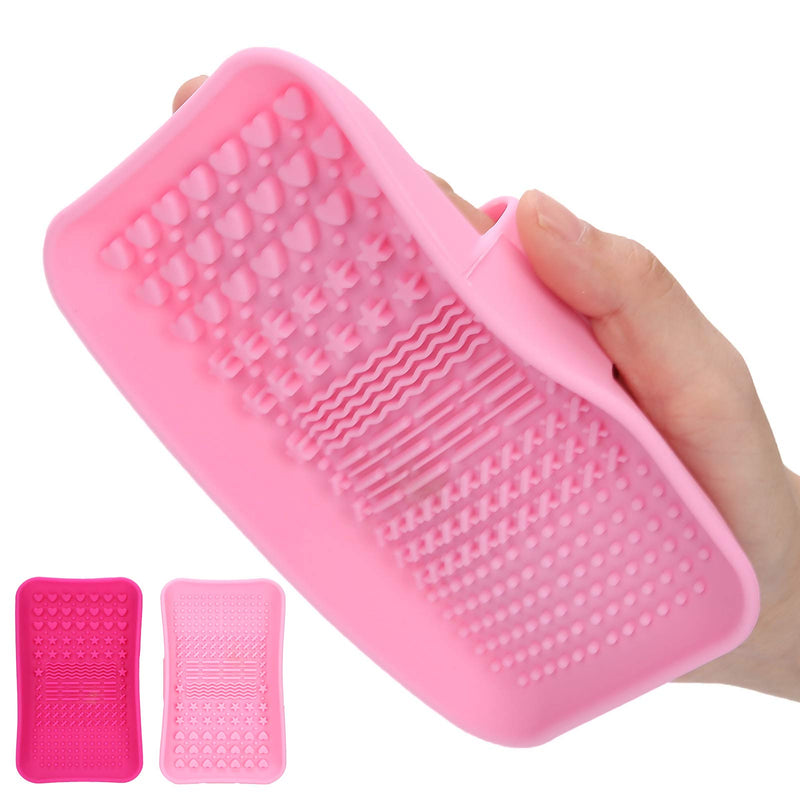 [Australia] - 2 pieces silicone brush cleaner, cleaning mat, make up brush cleaning pads, mats cosmetic make up brush cleaner washing tool 