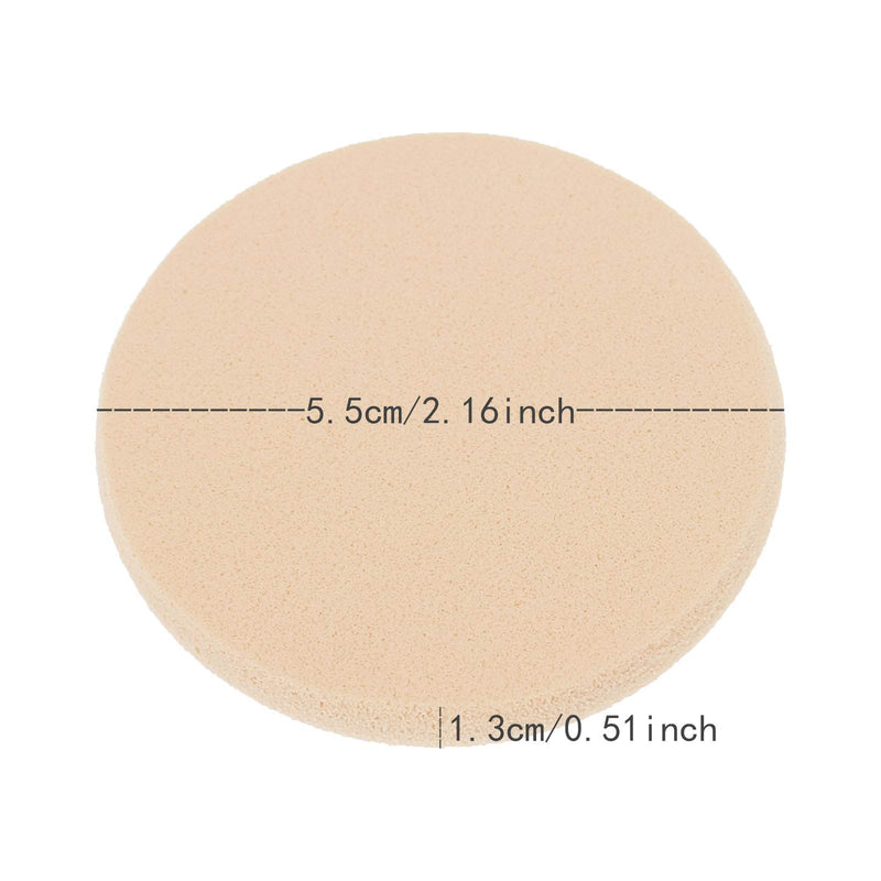 [Australia] - 25 Pcs Women's Round Soft Makeup Beauty Eye Face Foundation Blender Facial Smooth Powder Puff Cosmetics Blush Applicators Sponges Use for Dry and Wet 