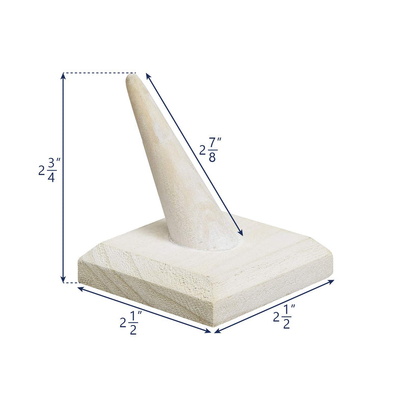 [Australia] - Mooca 4 Pcs Set Finger Ring Stand Jewelry Display Holder Showcase Display Drawer Ring Storage Jewelry Display Stands for Shows, 2 1/2" W x 2 1/2" D x 2 3/4" H, Wash White 