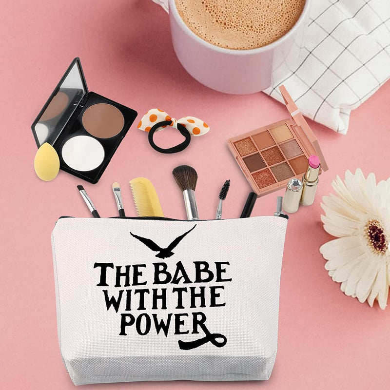 [Australia] - TSOTMO Labyrinth Quote Cosmetic Bag Galentine's Gift Empowering Makeup Bag Feminist Gift THE BABE WITH THE POWER (THE POWER) 