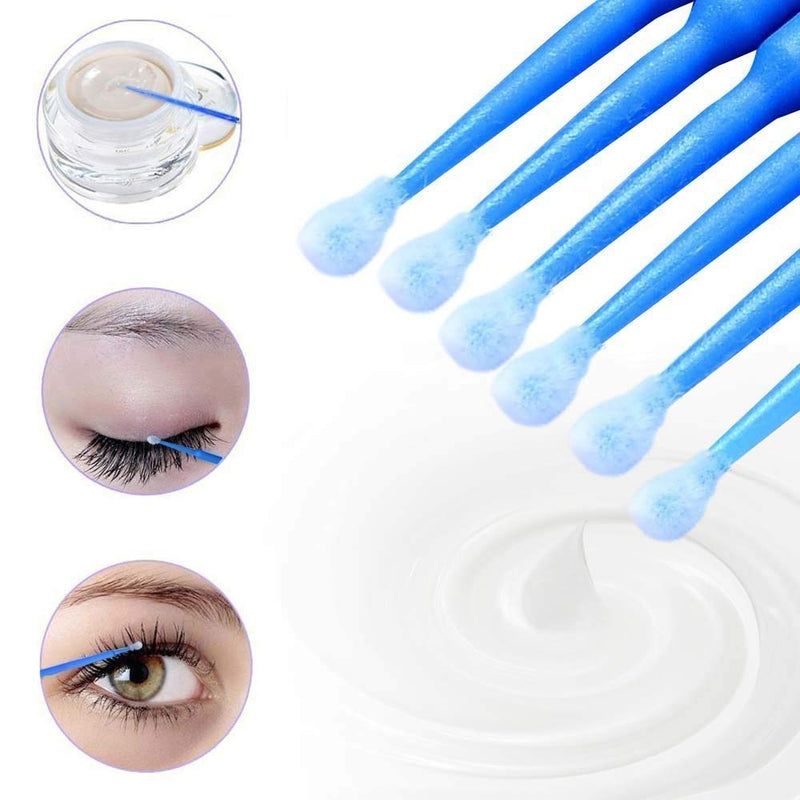 [Australia] - BTYMS 200pcs Disposable Micro Brushes Applicators for Eyelashes Extensions Lint-free 2mm Blue 200 Count 