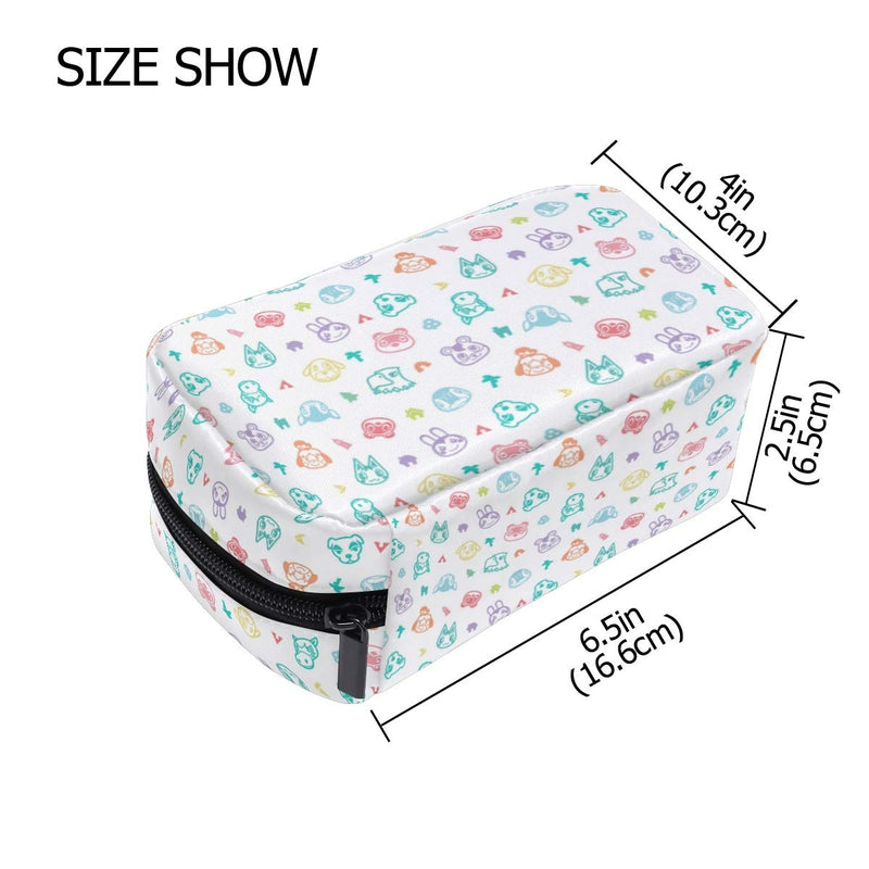 [Australia] - Cosmetic Bag Portable and Suitable for Travel Animal Crossing Pattern Make Up bag with Zipper Pencil Bag Pouch Wallet (Animal Crossing Pattern 002) 