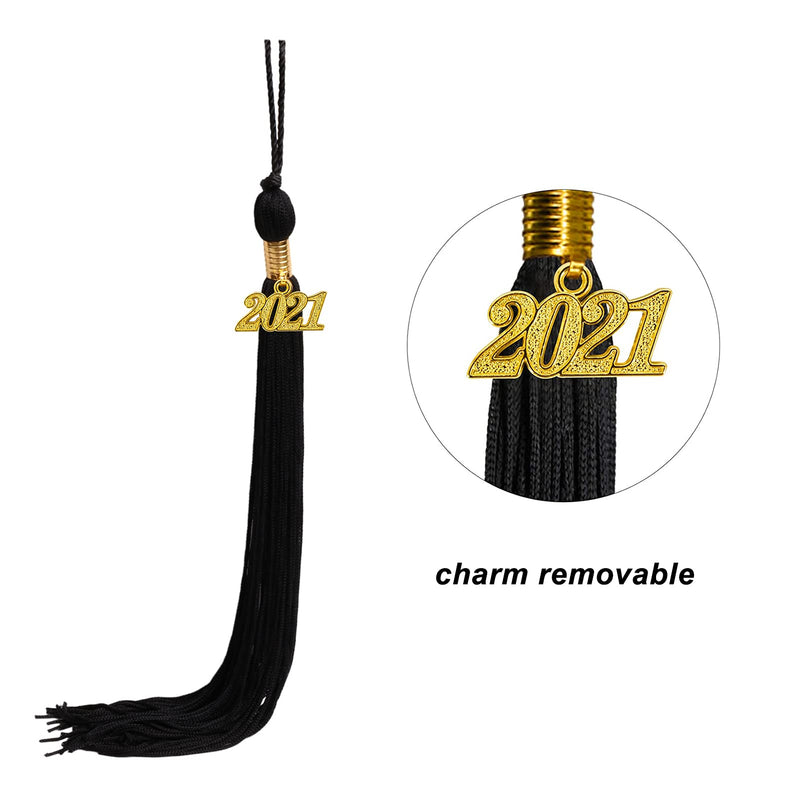 [Australia] - SAMDEEMI Unisex Adult Matte Graduation Gown Cap Tassel Set 2021 for High School and Bachelor 4 Colors Black 39 