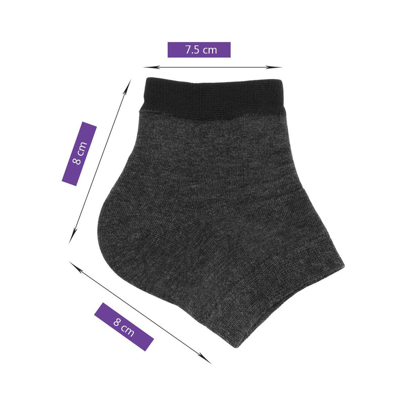 [Australia] - 4 Pairs Heel Moisturizing Socks, Spa Lotion Gel Socks for Dry Cracked Heels, Open Toe Socks for Men and Women for Heal, Treat Dry While You Sleeping 